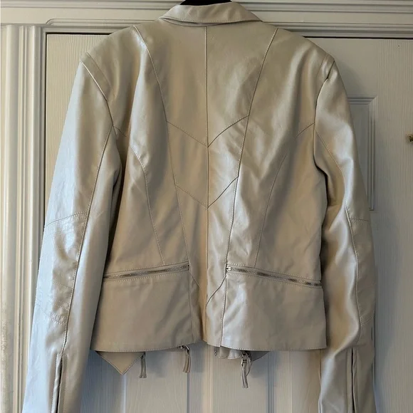 Blank NYC faux leather Moto jacket- Tan size L - Picture 3 of 3